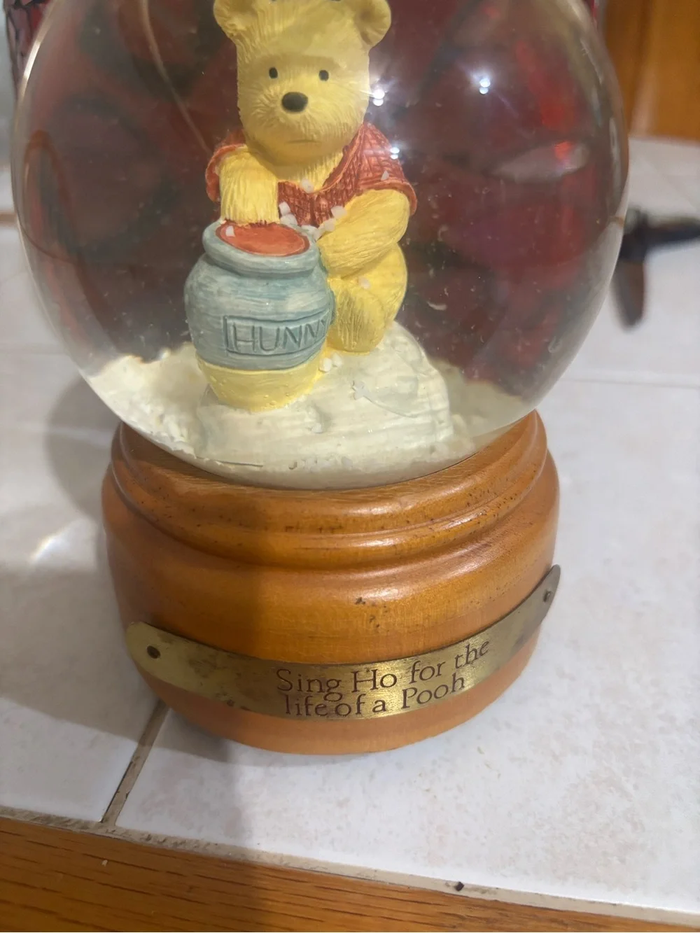 Winnie the Pooh Snow Globe with Hunny Pot